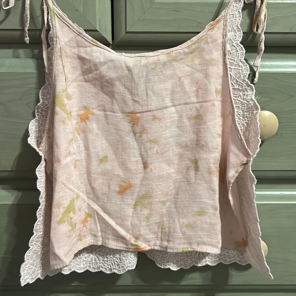 Zara Art Deco XS Floral Appliqué Crop Cami - Picture 7 of 11